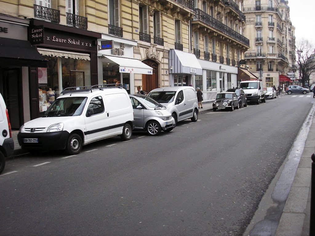 Paris, special parking, Rue de Babylone. Photographed on 13.03.2012 by © "Earth Views"