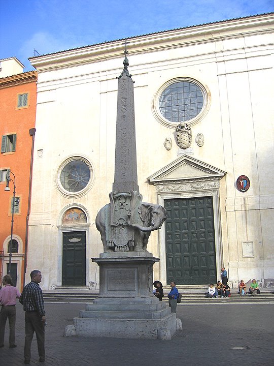 Santa Maria sopra Minerva and Elephant Obelisk by Mack Rountree