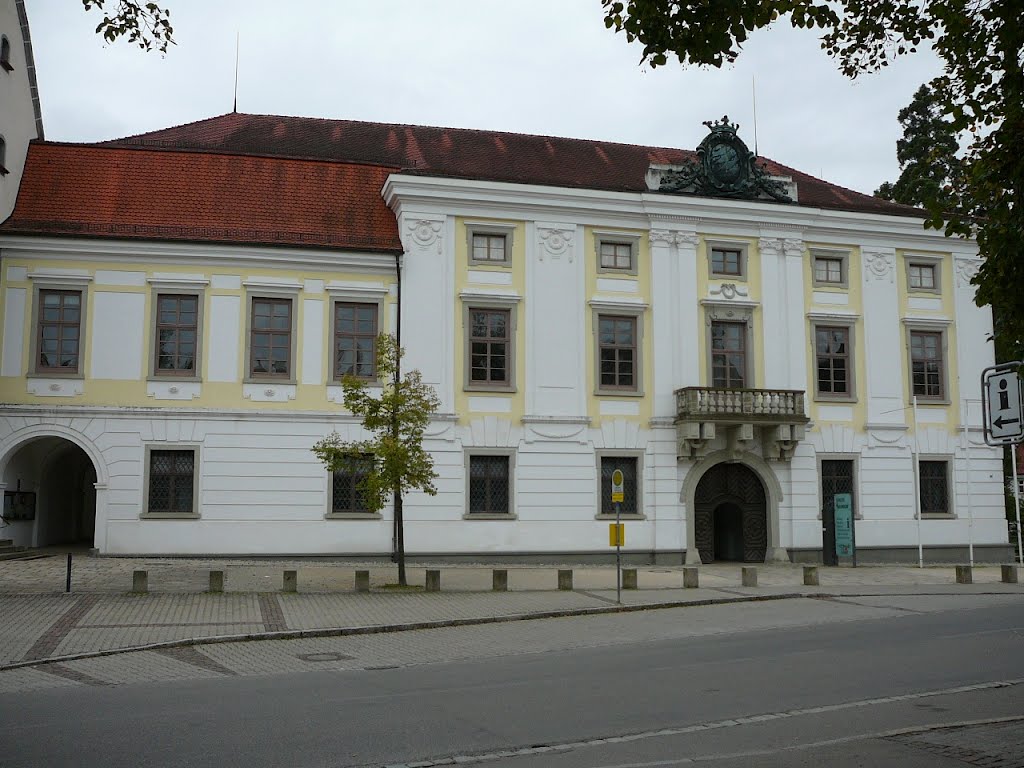 Das Aulendorfer Schloß von der Hauptstraße aus by J. Eichendorf