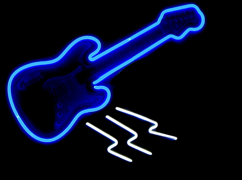 Neon in Hollywood, Guitar by photosofaloha