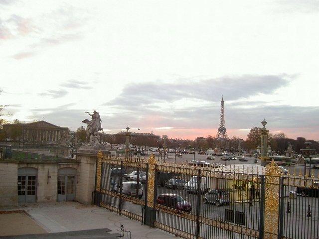 Jardin des Tuileries, vue sur la tour Eiffel by jean bart