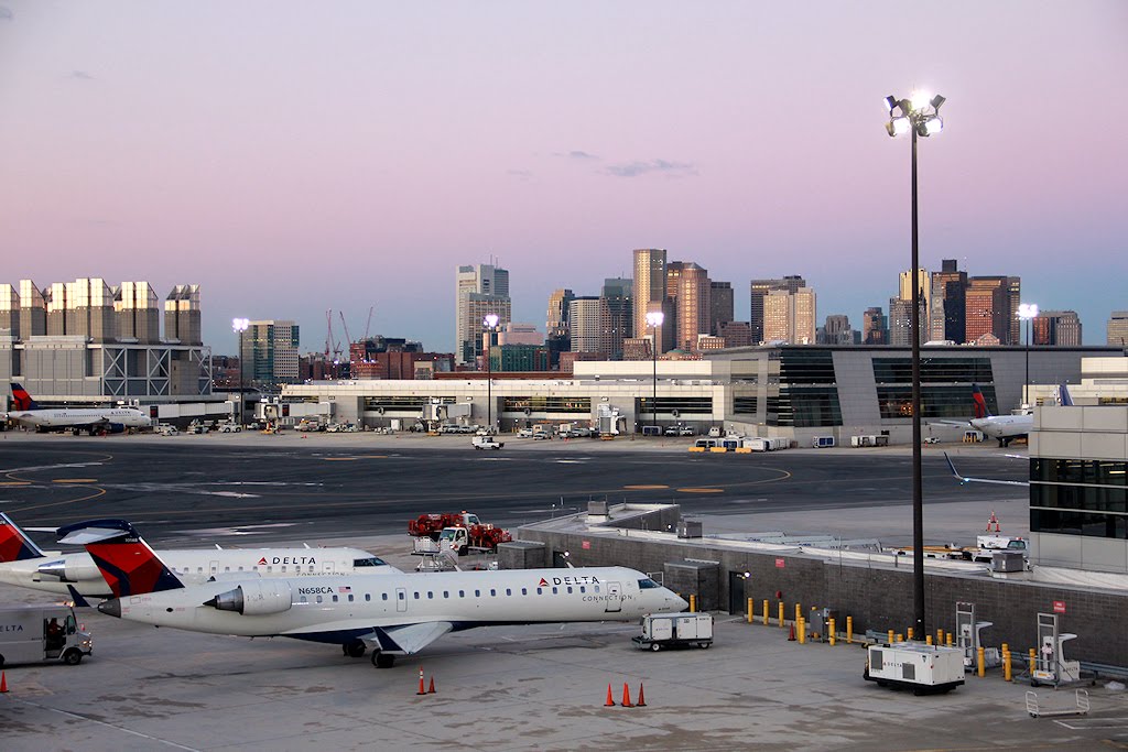 BOS Terminal A / Boston at Sunrise by Dean Zanello