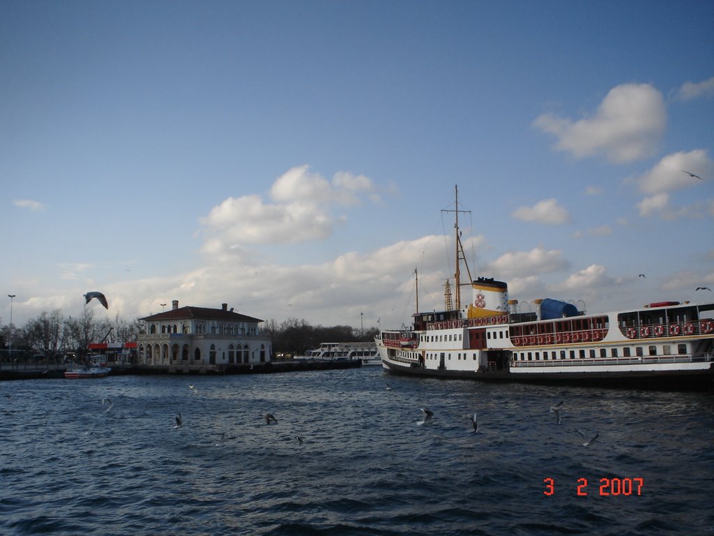 A Classical Boat (A symbol of the city) Approaching Kadıköy - İSTANBUL by ridvan tuncel