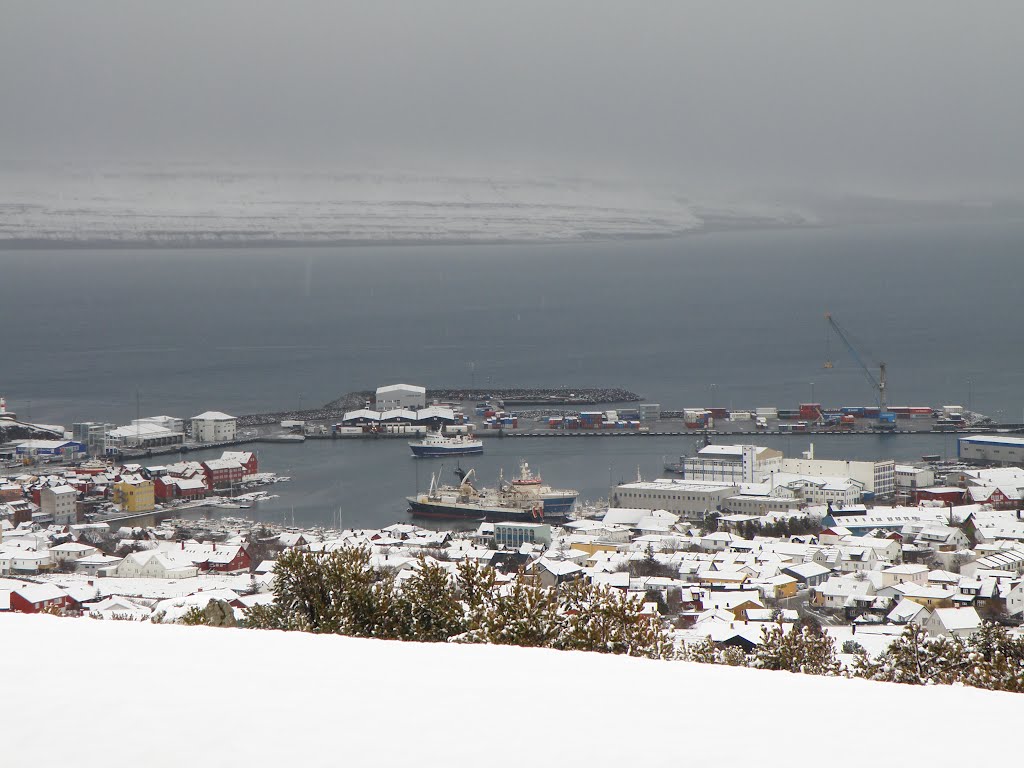 Tórshavn in Snow, Faroe Islands by Eileen Sandá