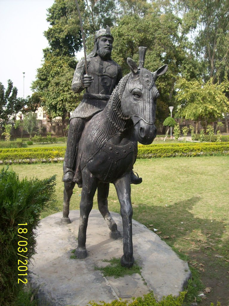 Statues Main Gate, Maharaja Ranjit Singh Panorama, Amritsar, Punjab India by Parbodh C Bali