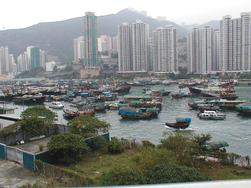 View from then Ap Lei Chau Buildings by Roberto Lam