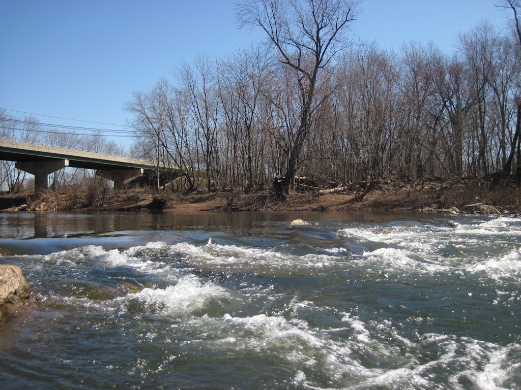 Detail shot of the bigs ford road bridge rapids (Class I) by midatlanticriverrat