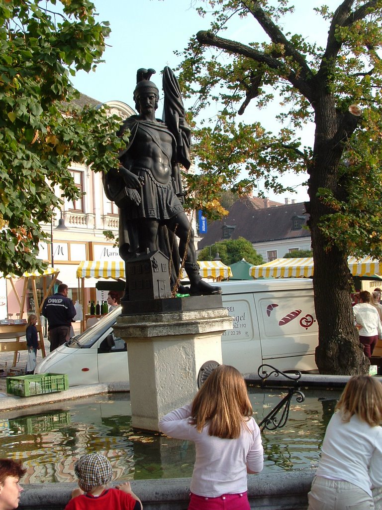 Hollabrunn, Floriani-Fountain by schneiderhel