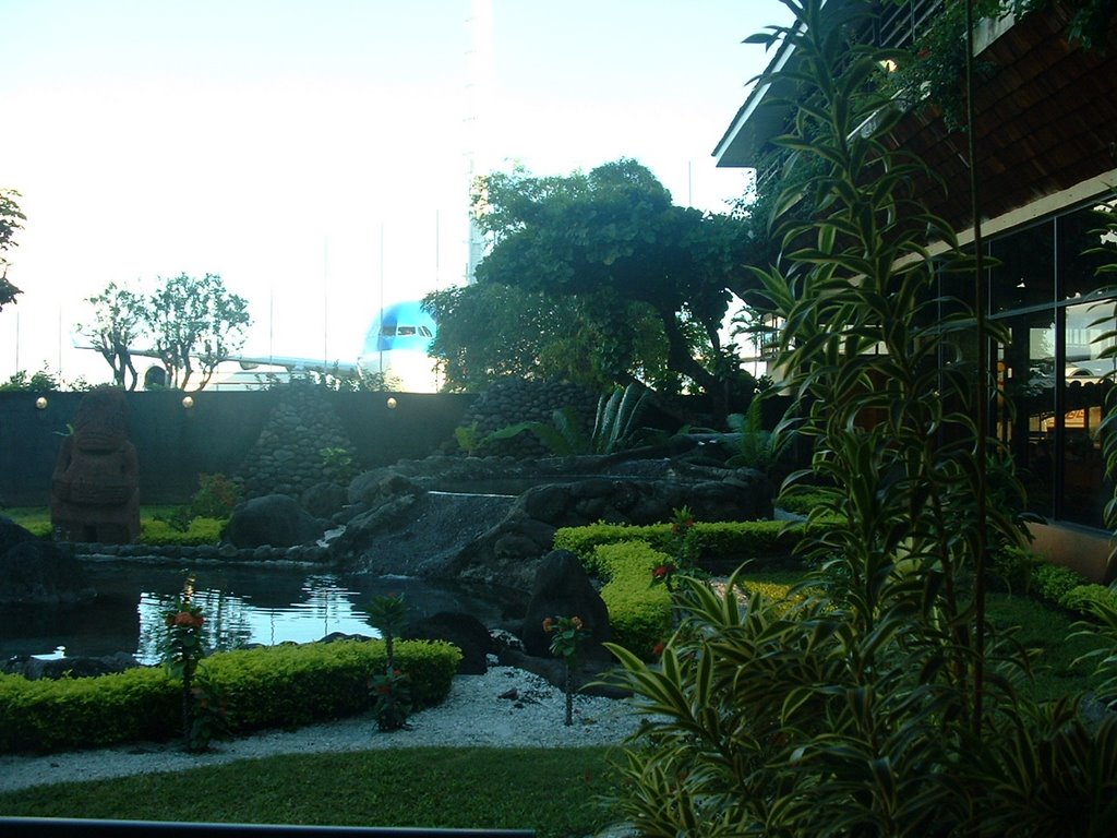 Indoor/Outdoor garden at Tahiti Faa'a International Airport by Lazza89