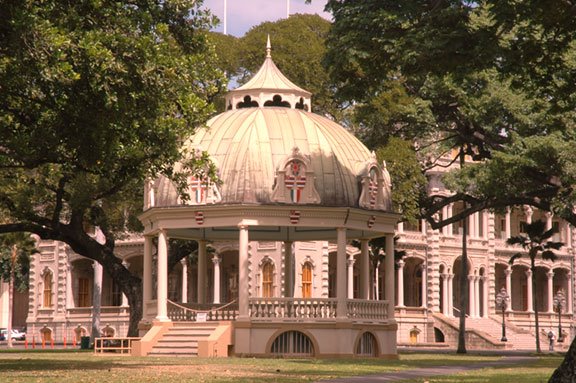 Coronation Pavillion, 'Iolania Palace Grounds in Honolulu, O'ahu, Hawai'i by photosofaloha