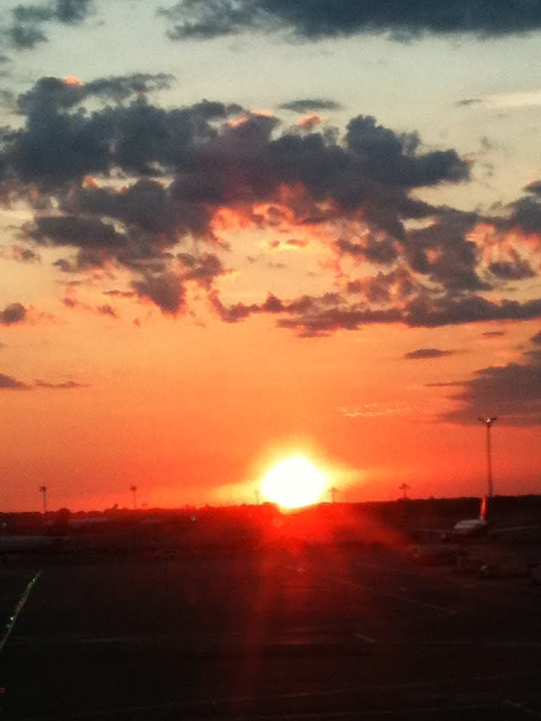 Sun Rise outside the Ecuador Airport by Chick Lam