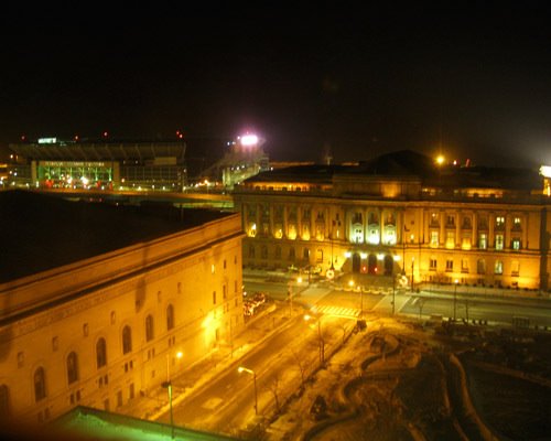 Downtown Cleveland at night by Corey Wood