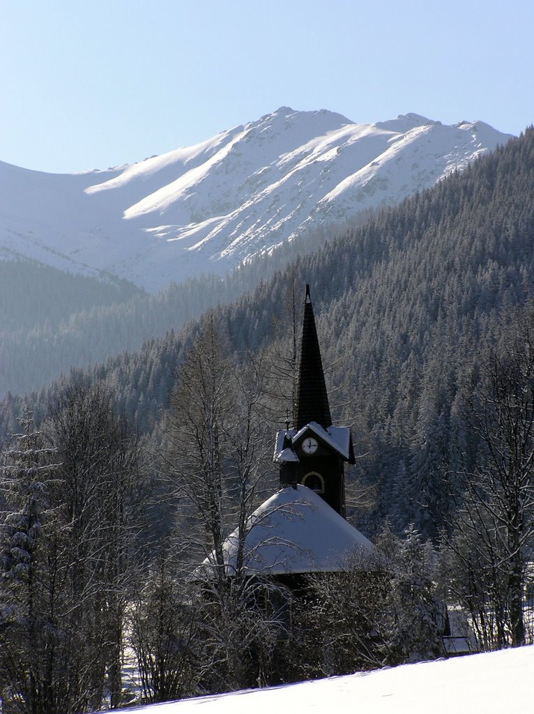 Wooden church in Tatranská Javorina and Svištovky (2.070) by Ladislav Haraksim