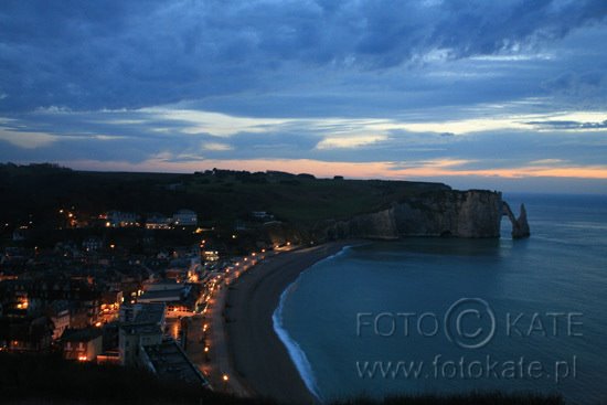 Panorama Etretat by night by Katarzyna MAZUROWSKA  www.fotokate.pl