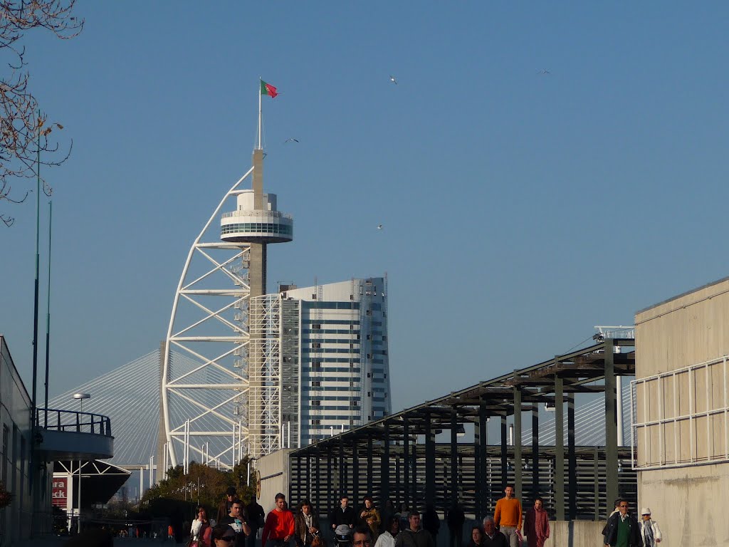 Portugal Lissabon Expo 98 Torre Vasco Da Gama 145Mtr by joeri Goossens