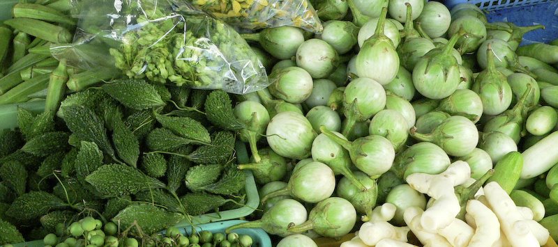 Thewet Market Food Market Eggplants by Matthias Heuberger