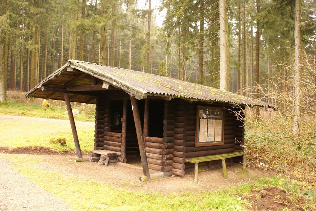 Schutzhütte am Bärenbrucher Teich (Harz) by Altmeister