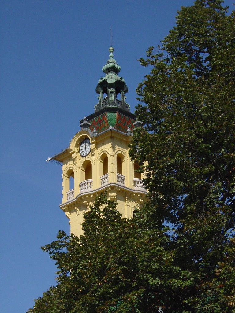 2007.09. - Szeged, Széchenyi square-city hall's tower by Péter Farsang