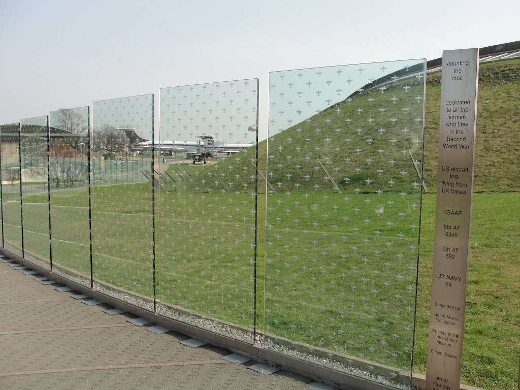 Wall of Remembrance, American Air Museum, IWM Duxford. by G Lokey