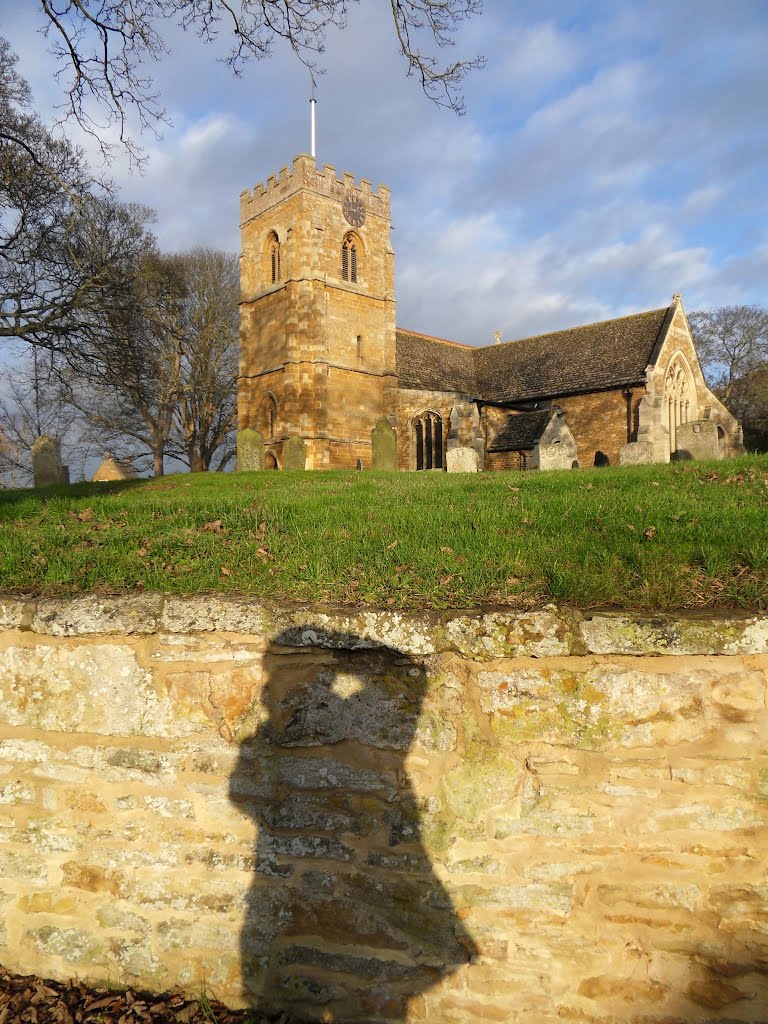 Shadowman at Medbourne village Church by Bobsky.