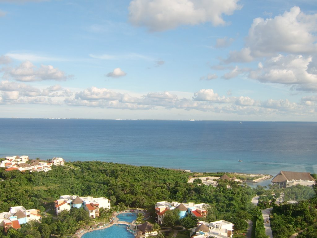 View towards Cozumel, from the Rotating Tower, Xcaret.cs07 by cliosport