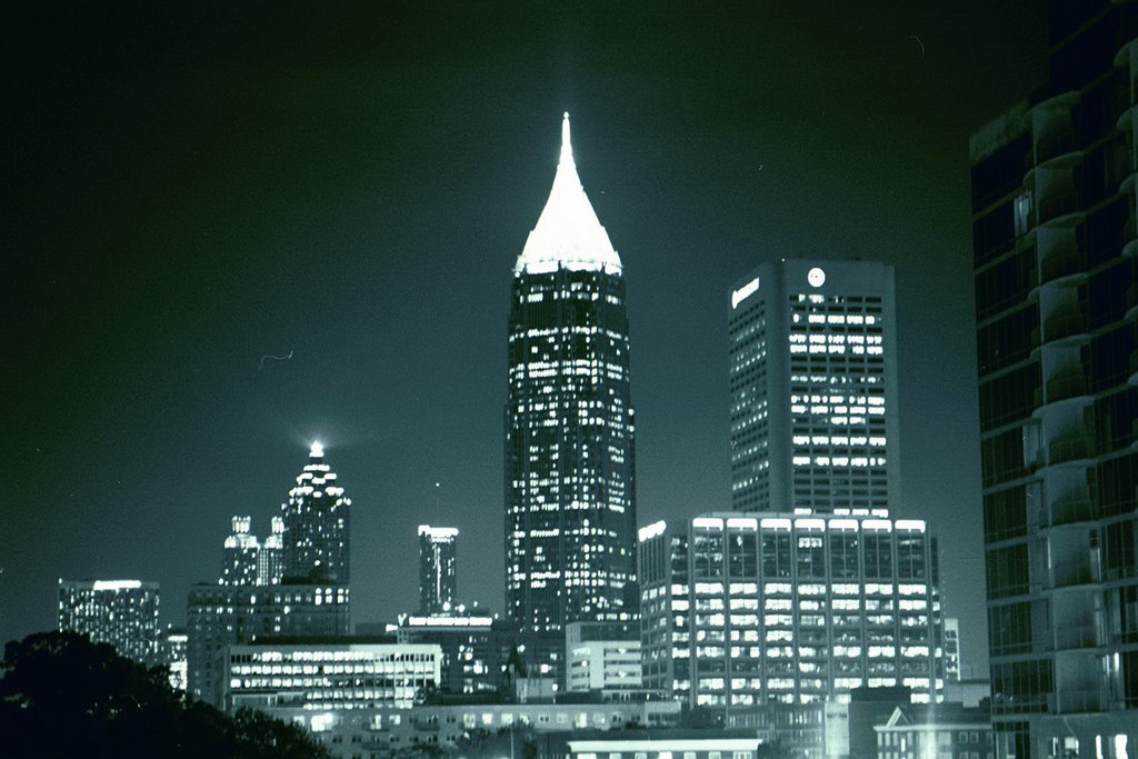 Looking south Atlanta night by treesaints