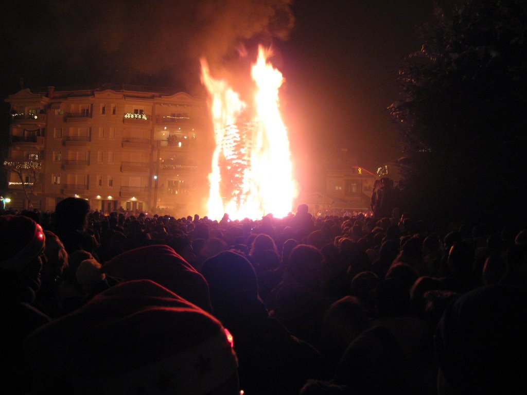 Local consuetude (old custom) in Florina on 23 Dec midnight fires by Masterfillis