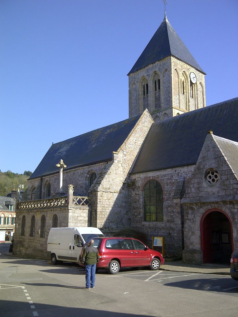 Veules-les-Roses Church of St. Martin dating from the Thirteenth Century by gabachat