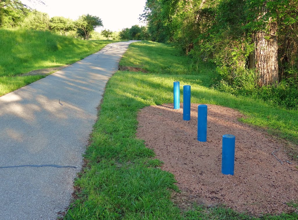 One of several exercise stations along the trail by WOLFGANG HOUSTON WEST