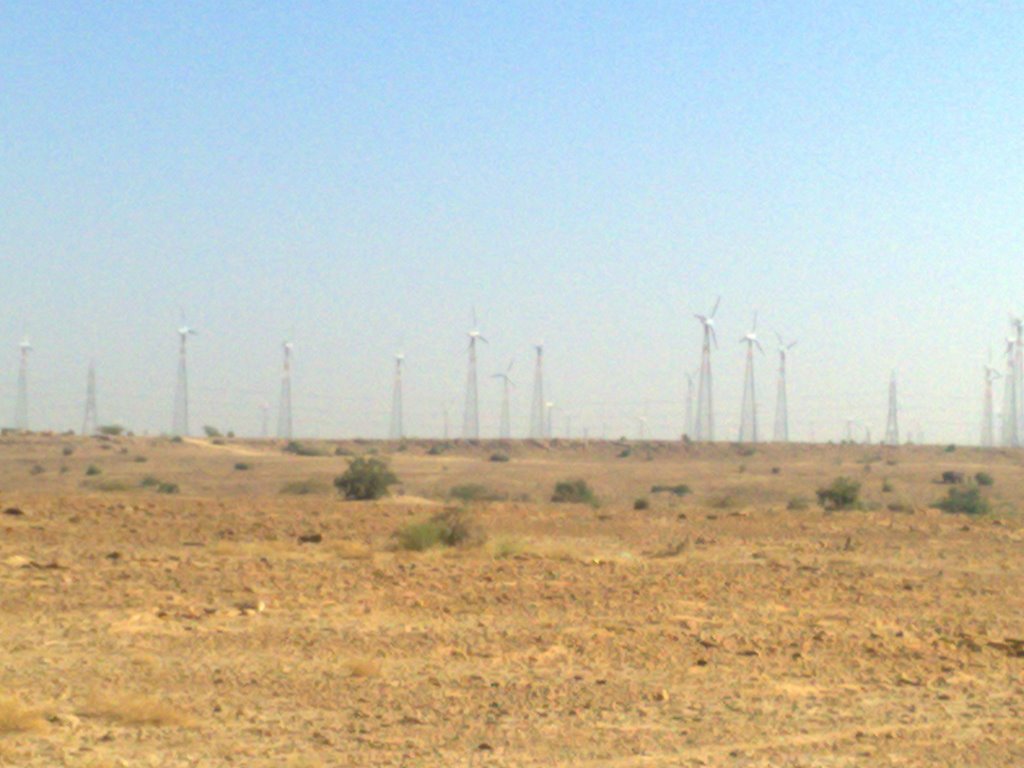 Jaisamer windmills by pradeepmalik