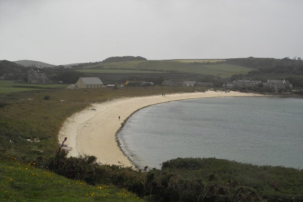 Green Porth Beach from the Block House on Tresco by kenafox