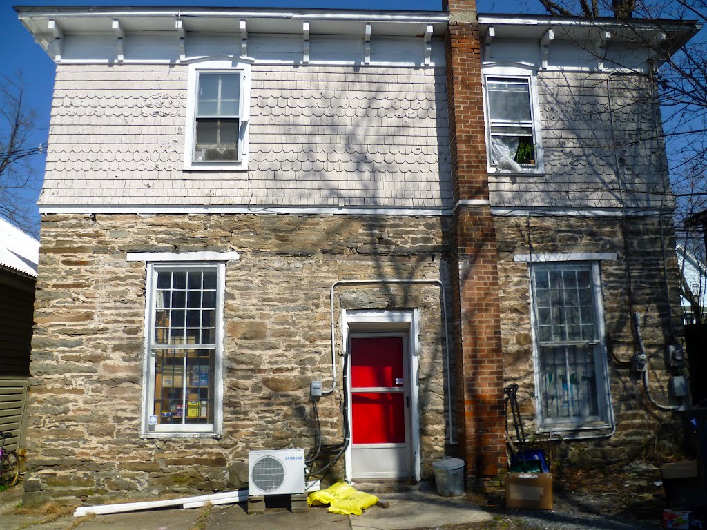 First public school, 1812; street front substantially altered, 1881. This view shows original aspect from rear of building. by Mark Caro Yallum