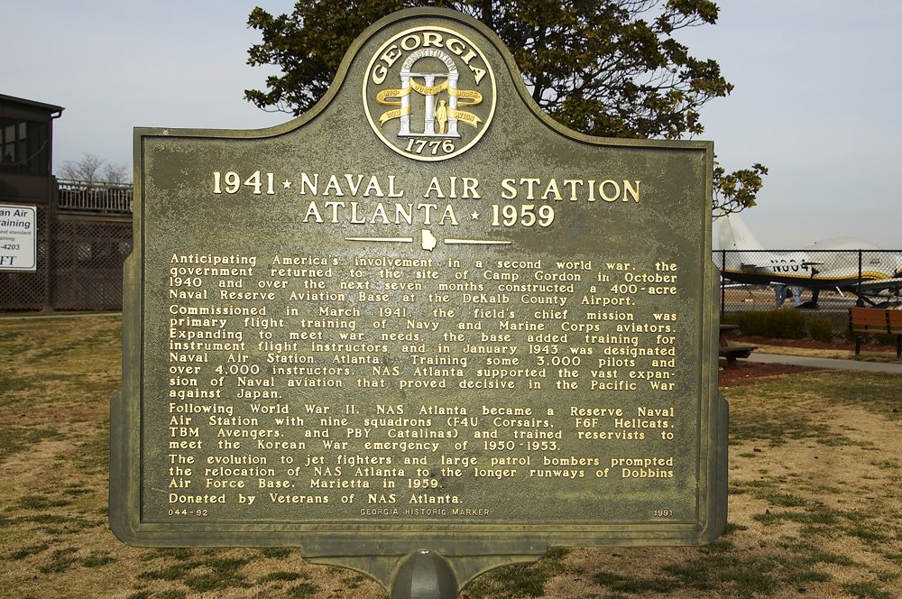 Naval Air Station Atlanta Historical Marker by barishiman