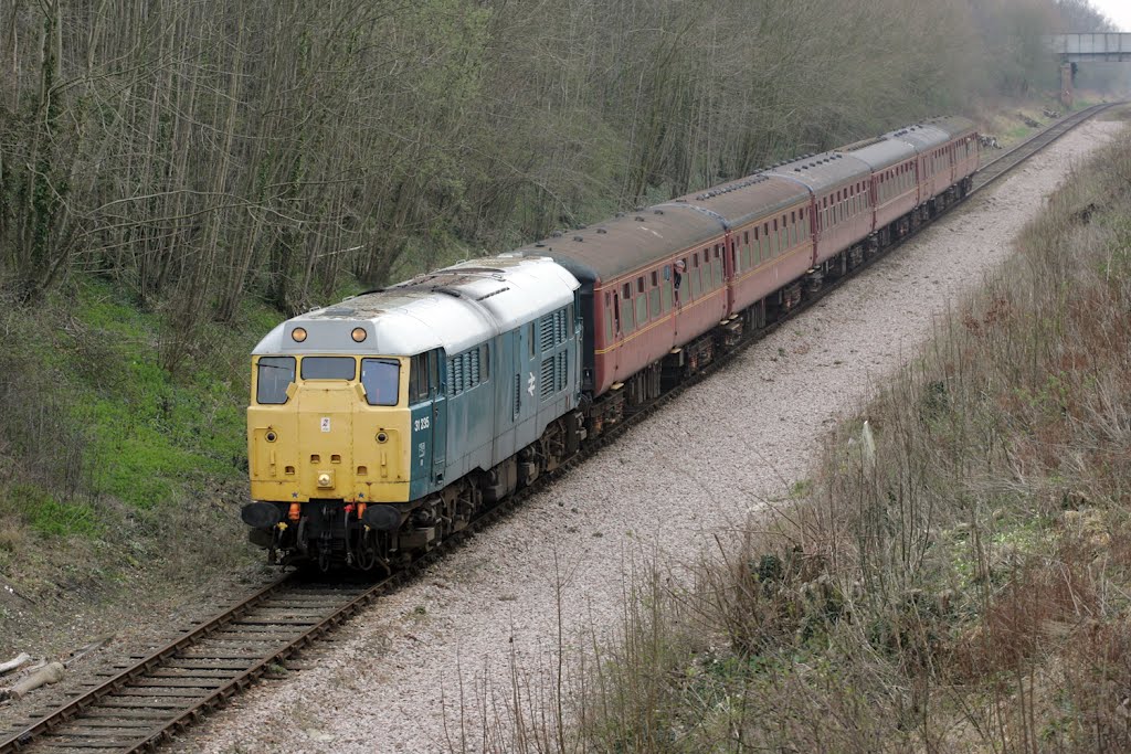 31235 at Danemoor on the 14:15 Wymondham Abbey to East Dereham during the Mid Norfolk diesel gala on Friday 30th March 2012 by MickB.