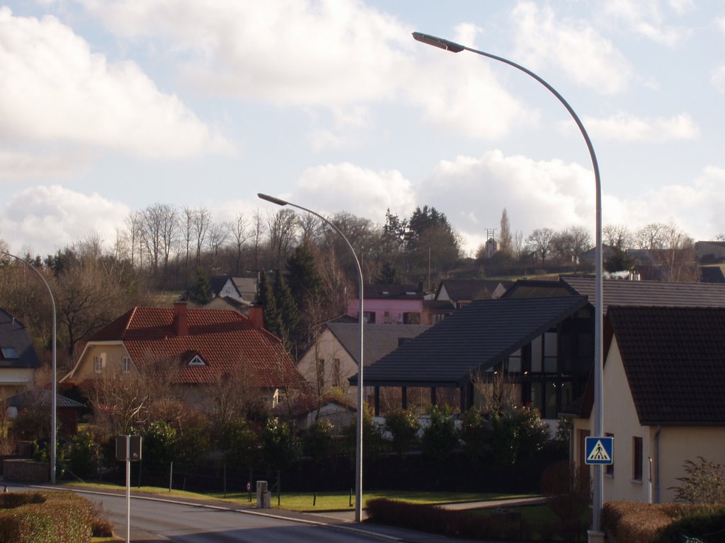 Gonderange, View to Cité am Gringert by theisencamille