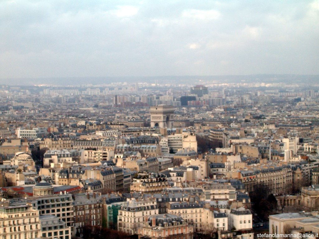 Paris, Arc De Triomphe from Tour Eiffel by Stefano La Manna