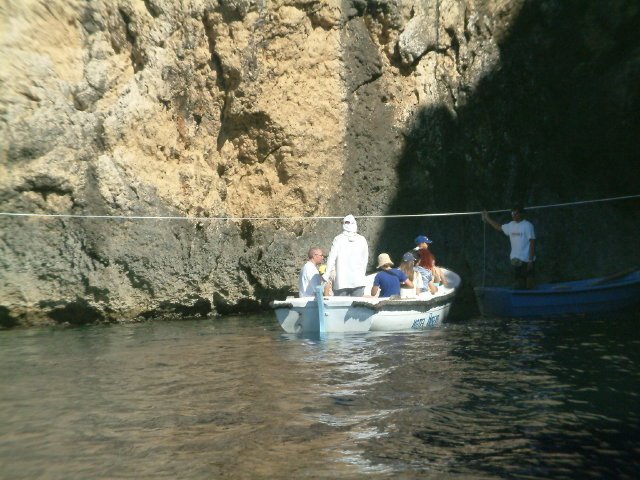 Entrance of the blue cave by Gábor Ligeti