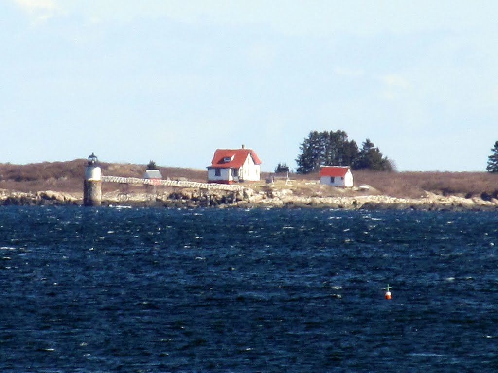 View of Ram Island Light from Ocean Point. Boothbay, Maine. by MementoMori