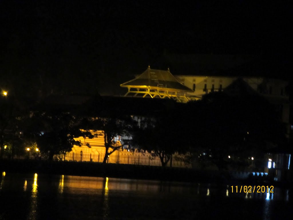 "Sri Dalada Maligawa" -Temple of Tooth relic at night, Kandy, Sri Lanka by Chandana Gunatilake