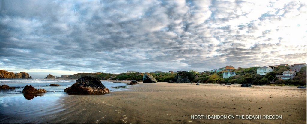 Looking north Bandon on the Beach by Walkon