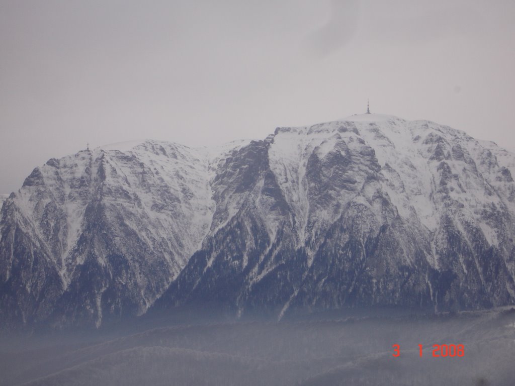 Caraiman cross and Costila TV relay viewed from Clabucet by chevic