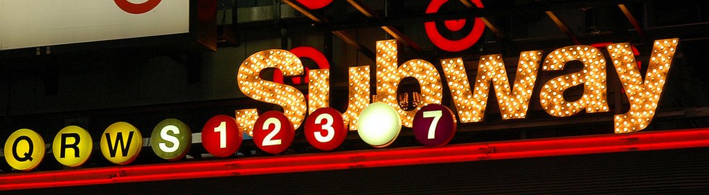 Subway Sign, Times Square by Lui Brandt