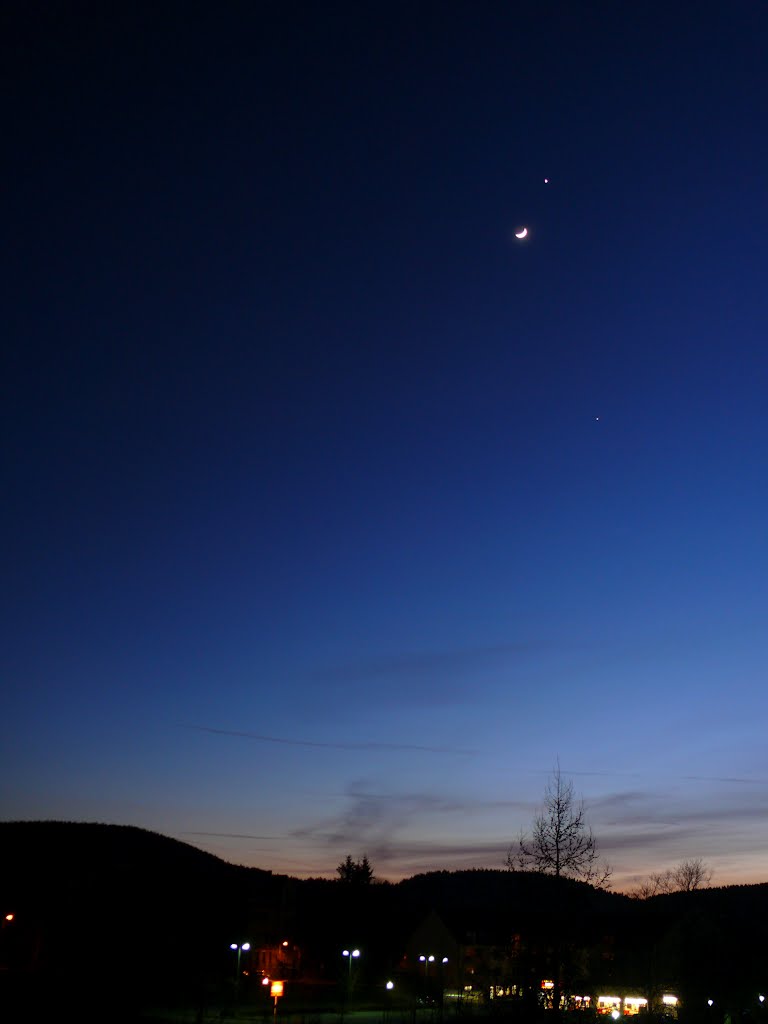 Mond, Venus und Jupiter ganz nah by Muldenhammerer