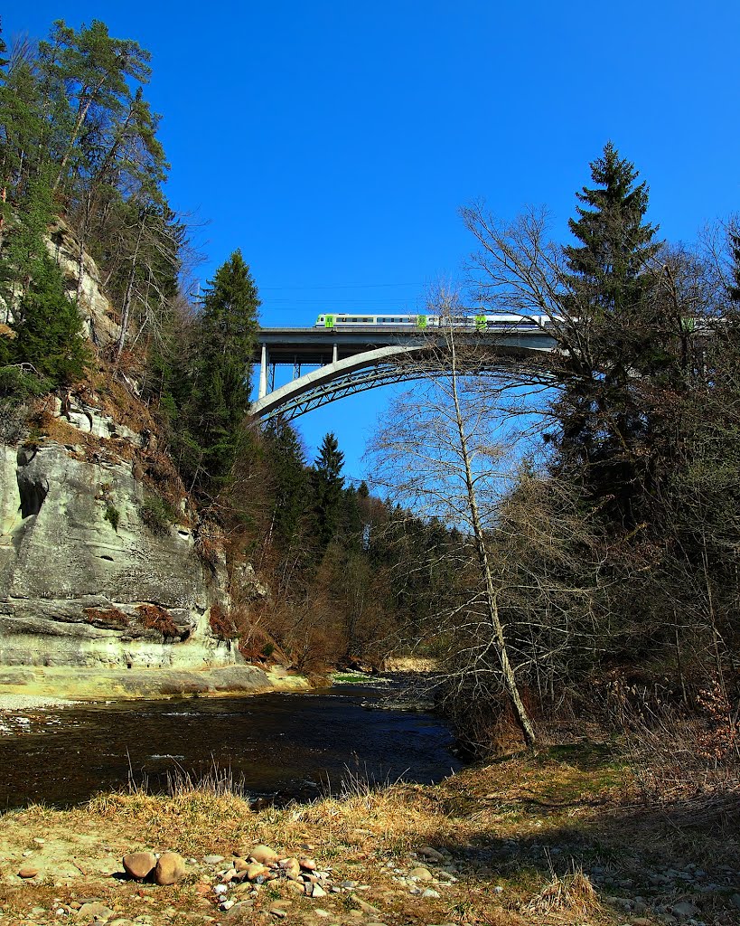 Schwarzwasserschlucht, Eisenbahnbrücke by Wilhelm Tell