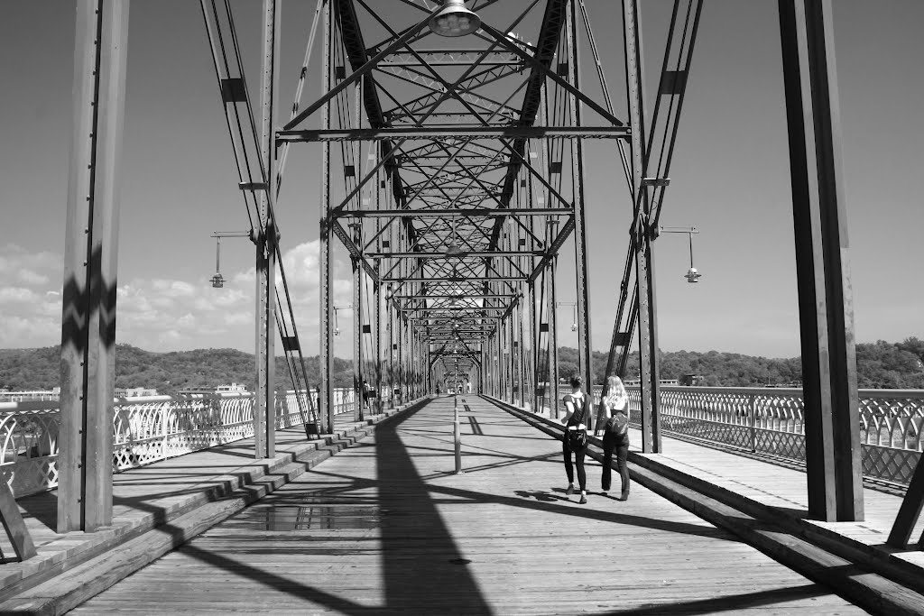 As Daughters Go.....on the Walking Bridge in Chattanoog, TN by Kathy Keener