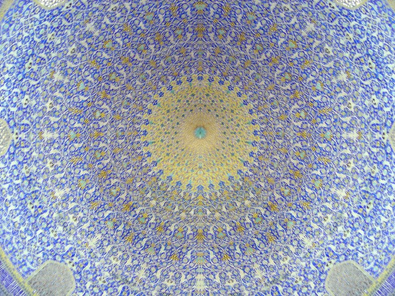 Ceiling of "Shah" Mosque Dom-Naghshe Jahan Square-Isfahan by radimaybodi