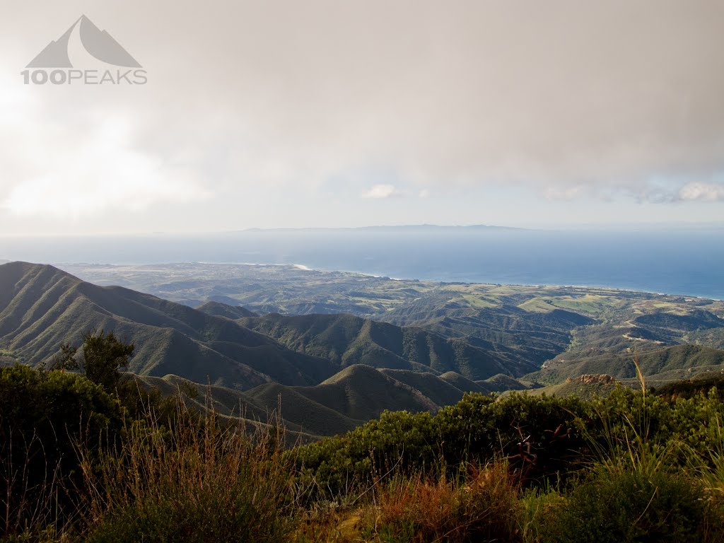 View of the Santa Barbara Coast from West Camino Cielo by 100peaks