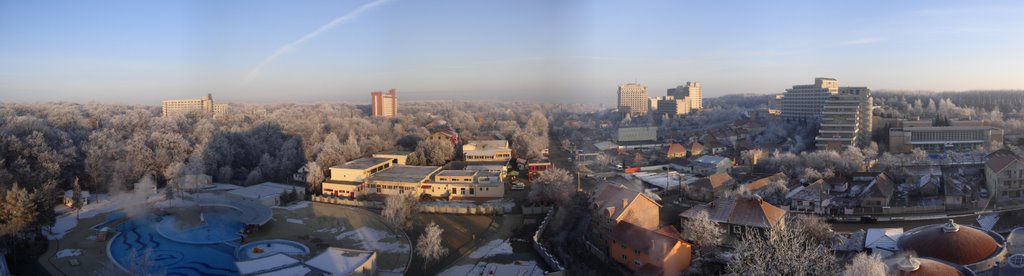 Baile Felix panoramic view (from International hotel) by smokes