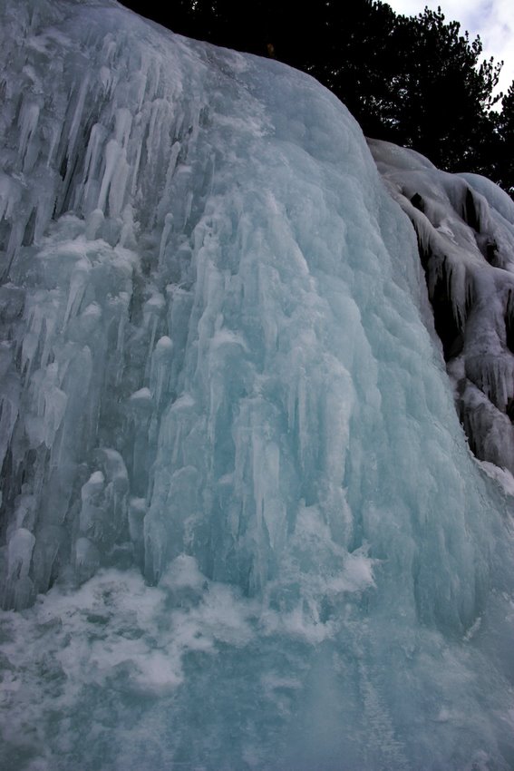 Grandvalira Frozen Waterfall on the Bosc Fosc Slope by Tikhomirova Helen