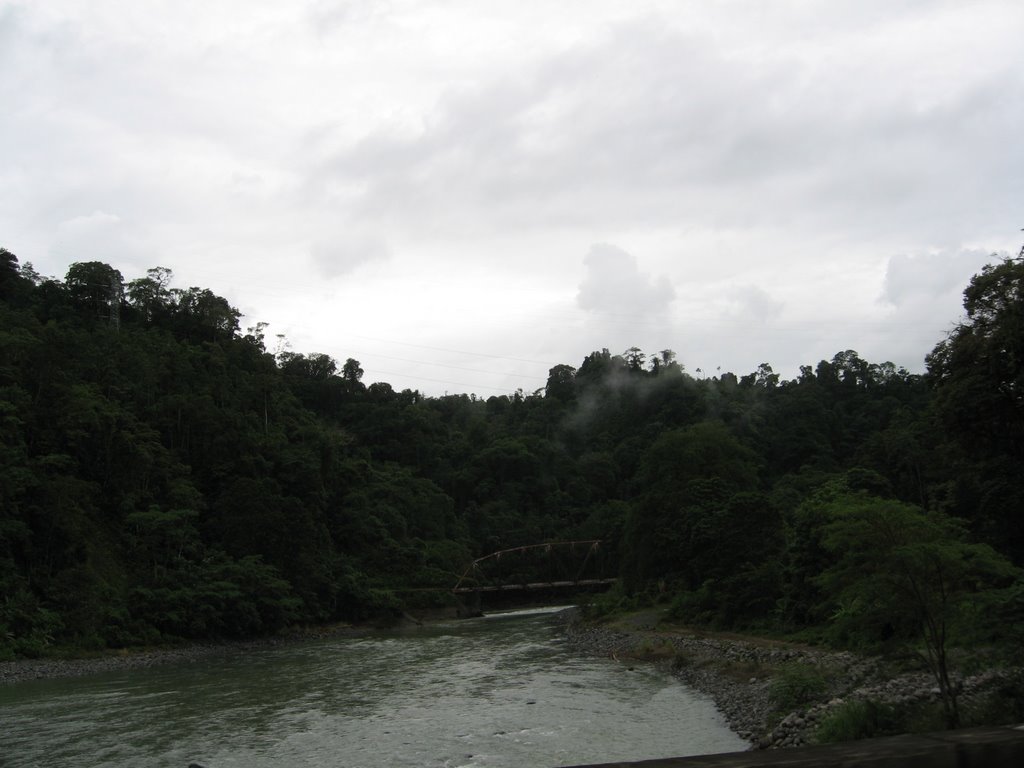 Puente sobre el rìo Pacuare, al fondo el puente del ferrocarril al Atlántico by Julio Jiménez